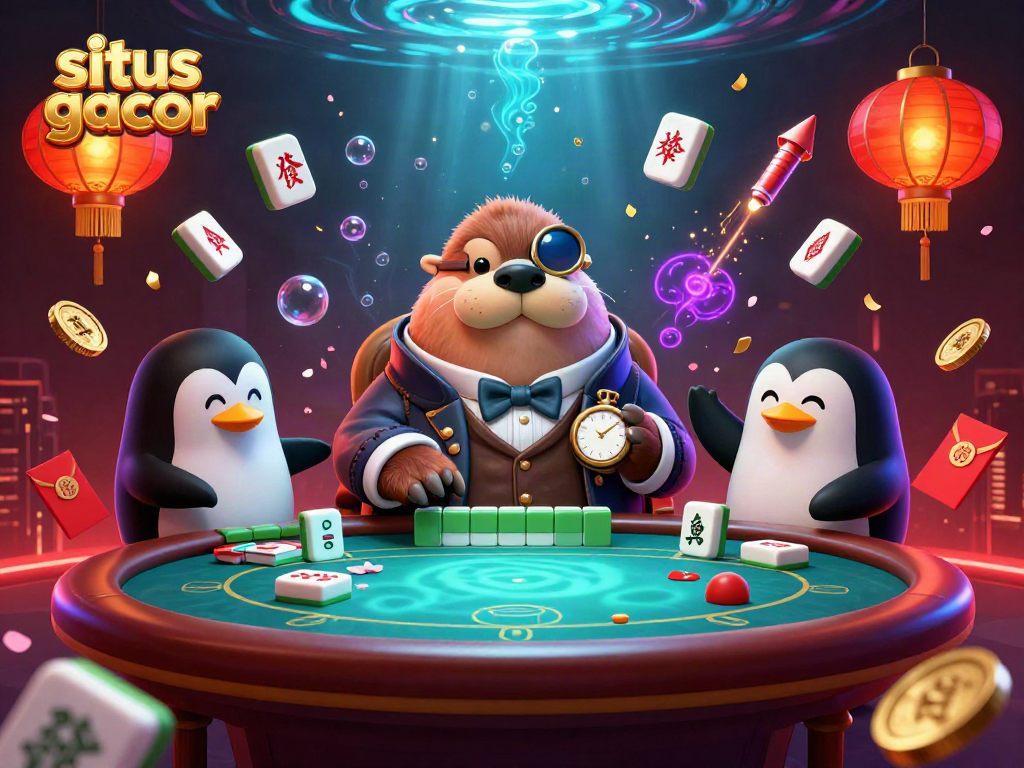 Experience situs gacor at a vibrant underwater poker game with unique 3D characters.